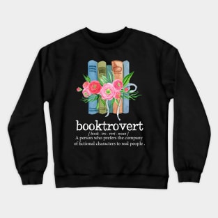 Wildflower Booktrovert Definition Book Lover Bookish Library Crewneck Sweatshirt